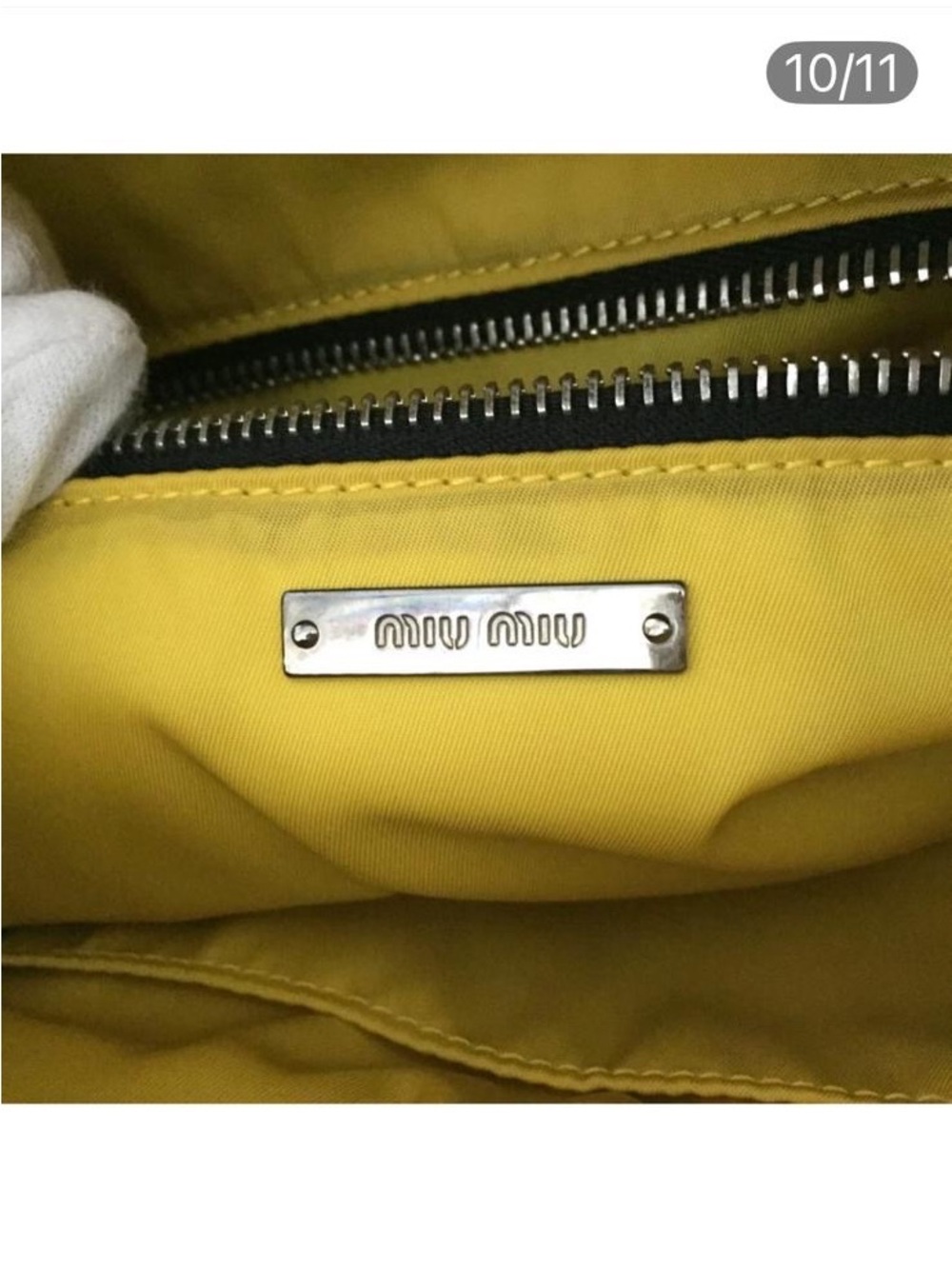 Miu Miu Flower Print 2WAY Shoulder BagYellow With Dust Bag - Picture 4 of 9